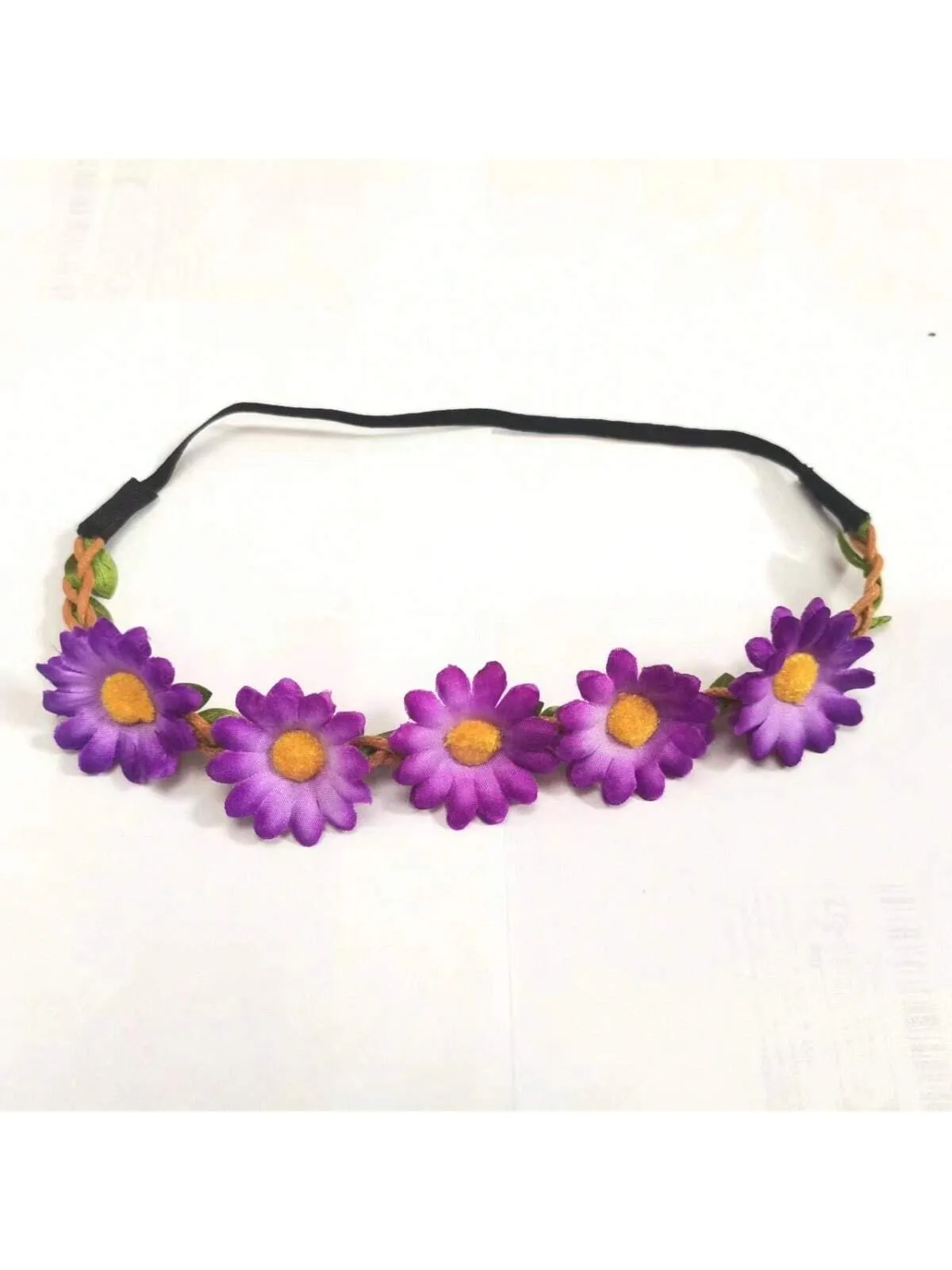 1 Piece Multicolor Lady Girl Fashion Flower Crown Floral Garland Daisy Bohemia Headbands Head Ties For Festival Wedding Party Themed Beach Party