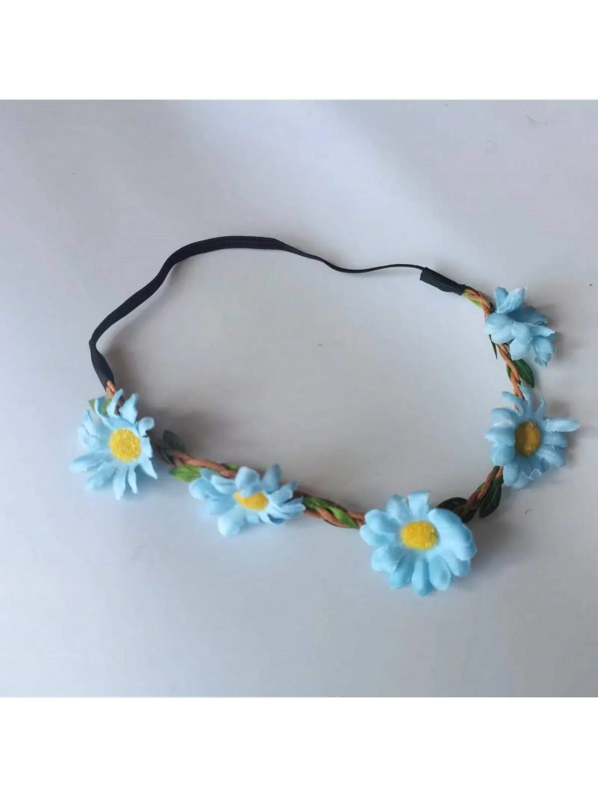 1 Piece Multicolor Lady Girl Fashion Flower Crown Floral Garland Daisy Bohemia Headbands Head Ties For Festival Wedding Party Themed Beach Party