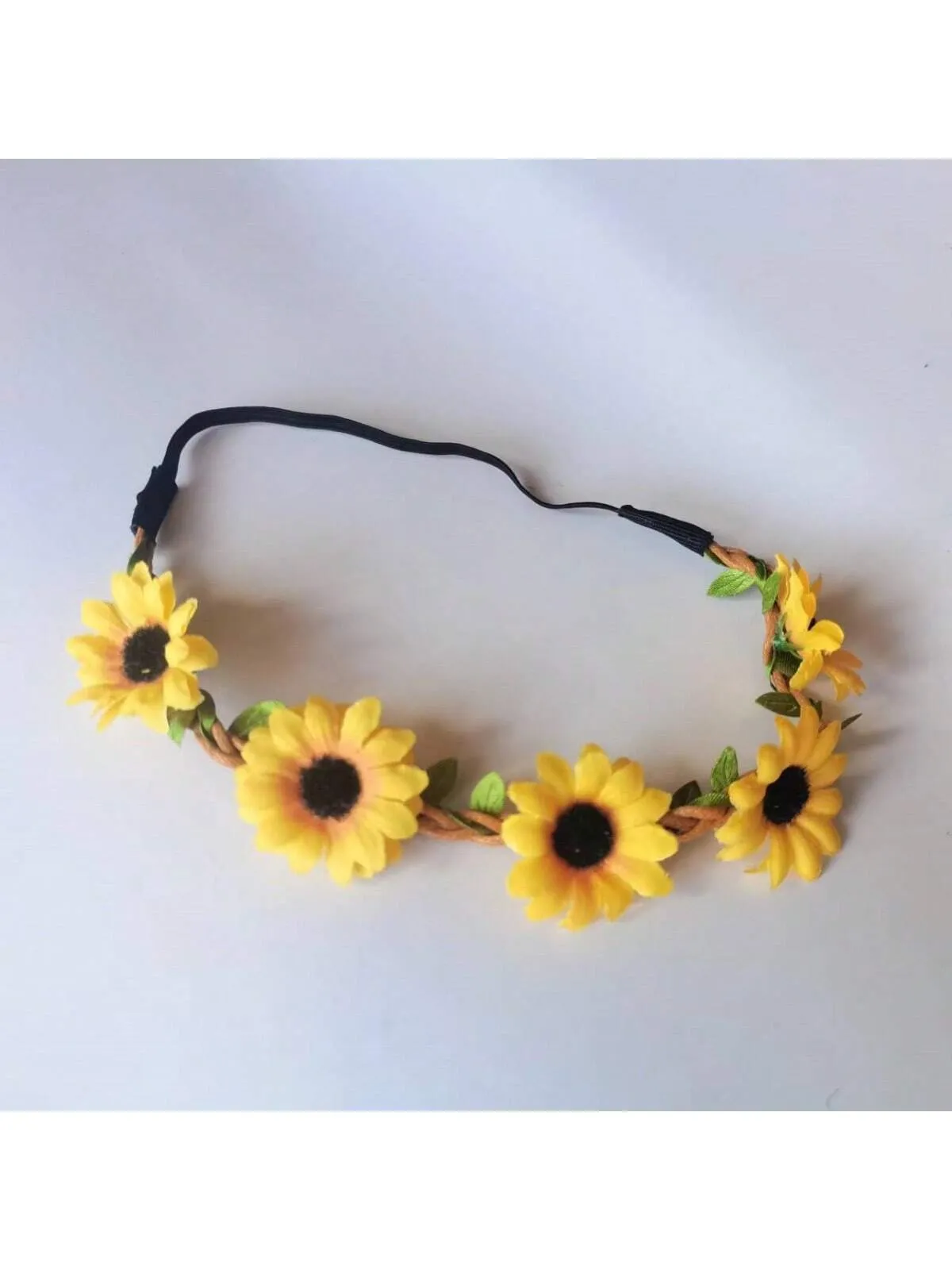 1 Piece Multicolor Lady Girl Fashion Flower Crown Floral Garland Daisy Bohemia Headbands Head Ties For Festival Wedding Party Themed Beach Party