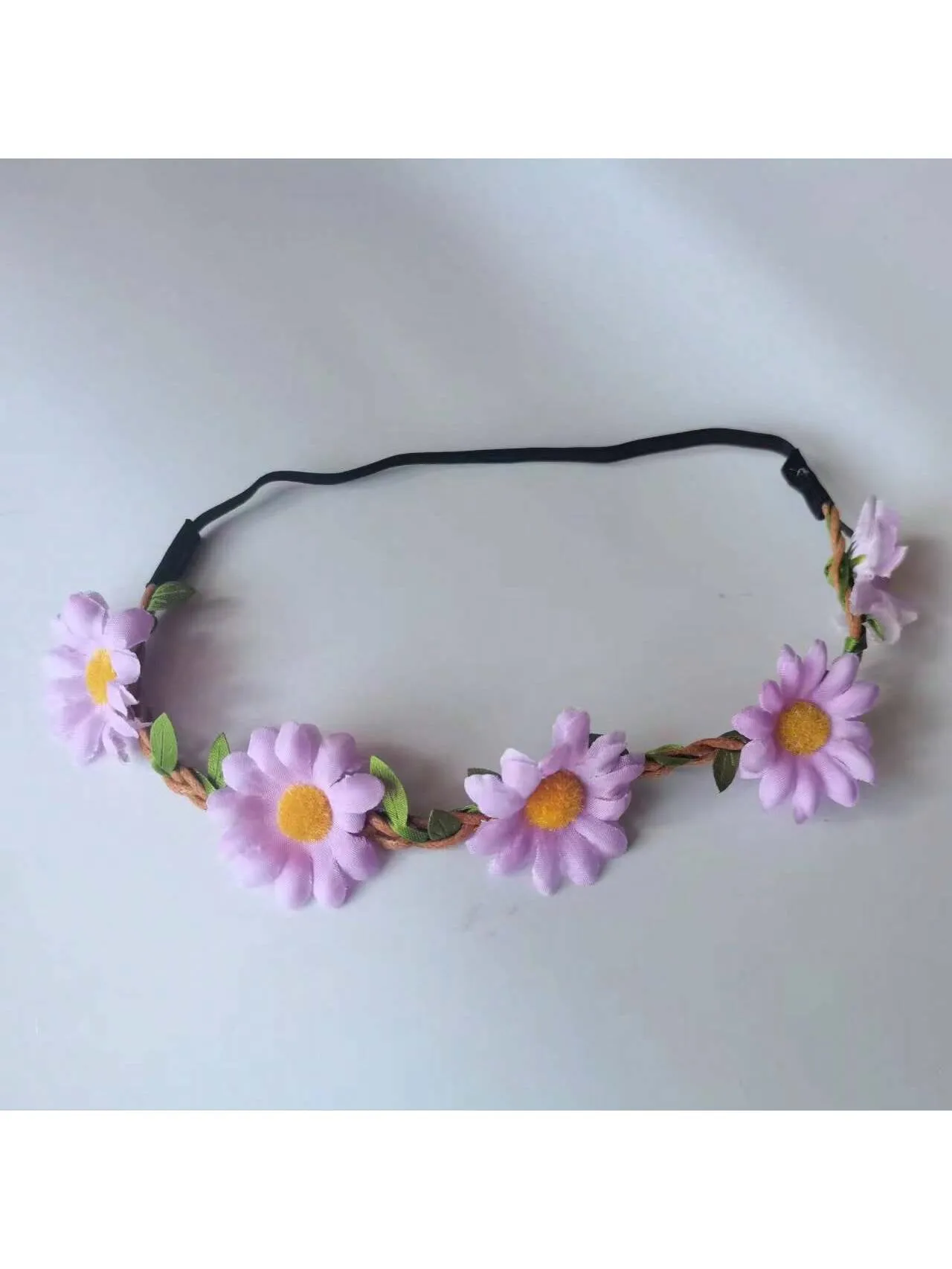 1 Piece Multicolor Lady Girl Fashion Flower Crown Floral Garland Daisy Bohemia Headbands Head Ties For Festival Wedding Party Themed Beach Party