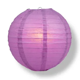 12" Violet / Orchid Round Paper Lantern, Even Ribbing, Chinese Hanging Wedding & Party Decoration