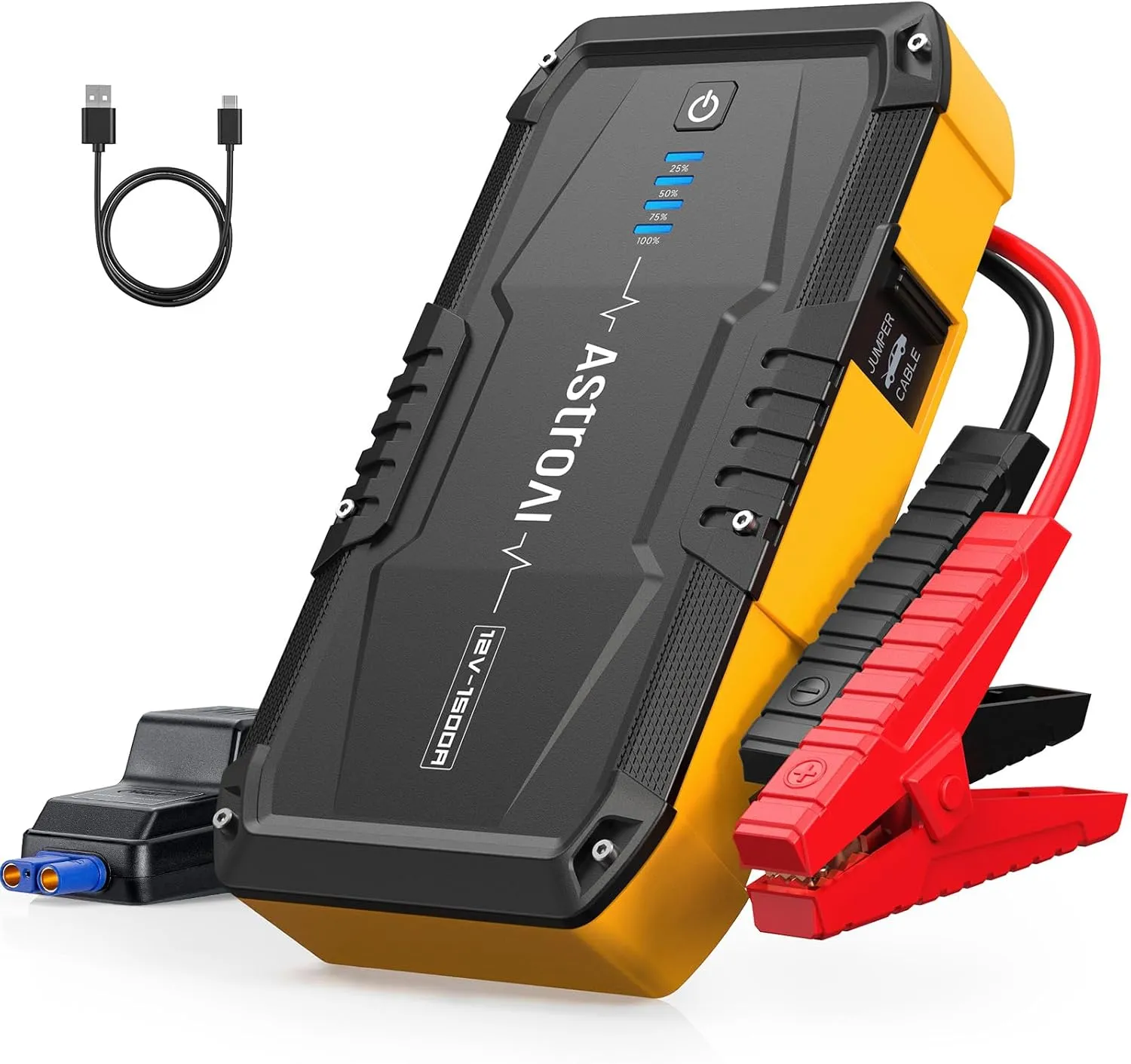 1500A Car Battery Jump Starter for Gas & Diesel Engines with Flashlight