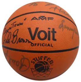 1978-79 NBA Champions Seattle Supersonics Autographed Basketball With 12 Signatures Including Dennis Johnson & Fred Brown Beckett BAS QR #AB93450