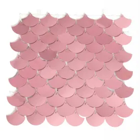 24 Panels of Mermaid Scale Sequin Wall Panel Backdrops - Pink