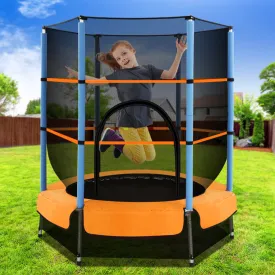 4.5FT Kids Trampoline w/ Enclosure, Safety Net - Everfit