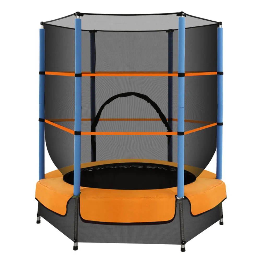 4.5FT Kids Trampoline w/ Enclosure, Safety Net - Everfit