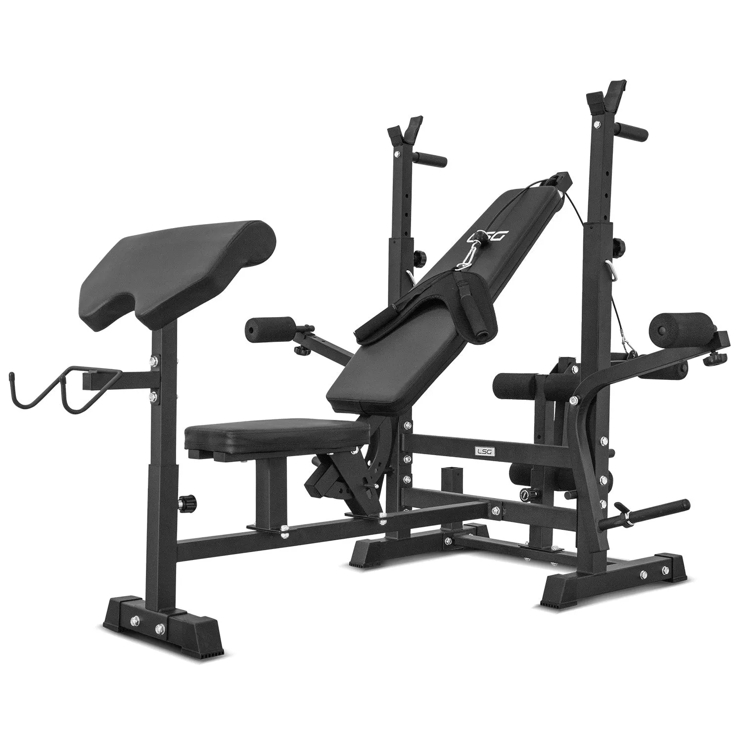 6-in-1 Adjustable Multi-function Bench Press with Leg Extension