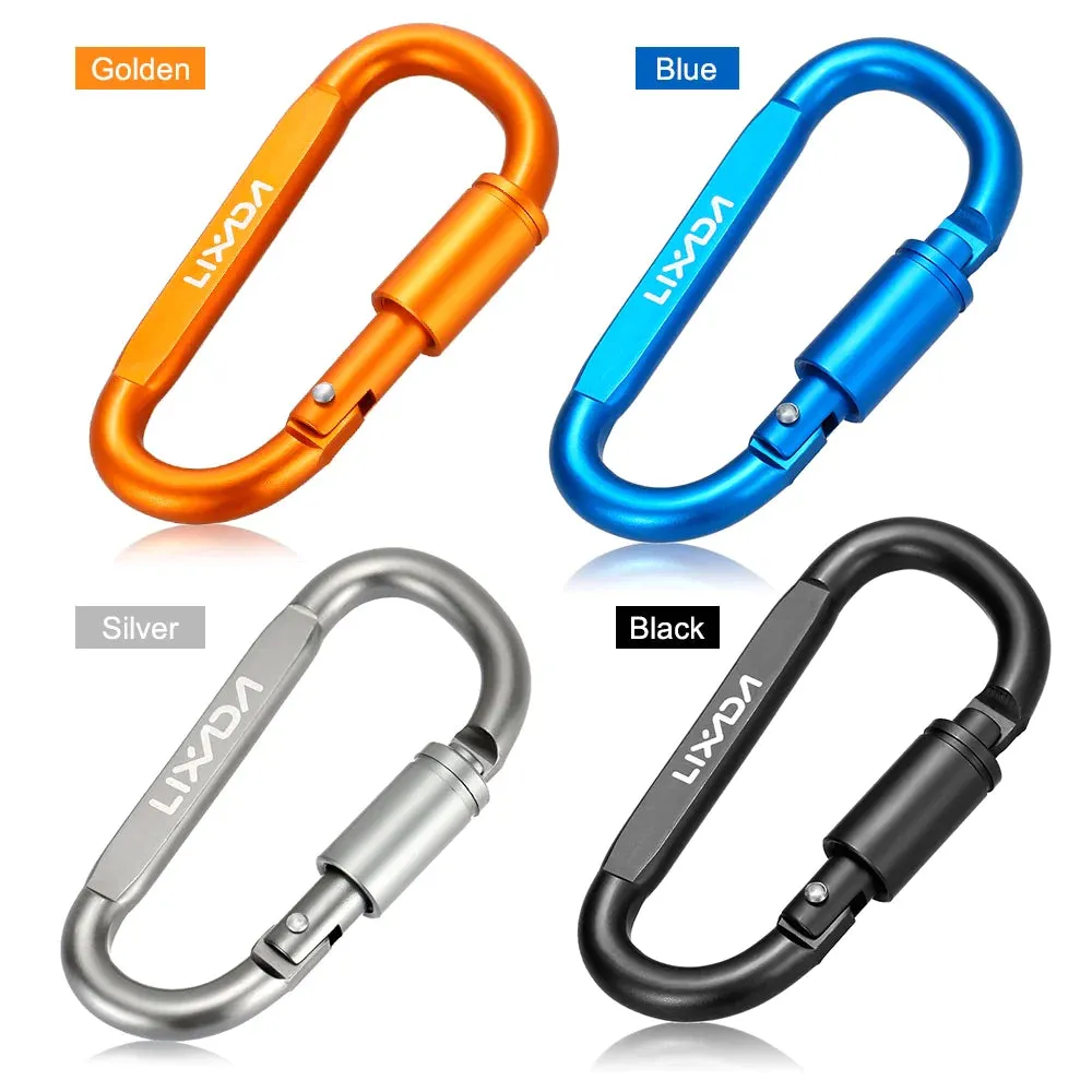 9 PCS Survival D-ring Locking Carabiner Clip Set Screw Lock Hanging Hook Buckle Karabiner Camping Climbing Equipment