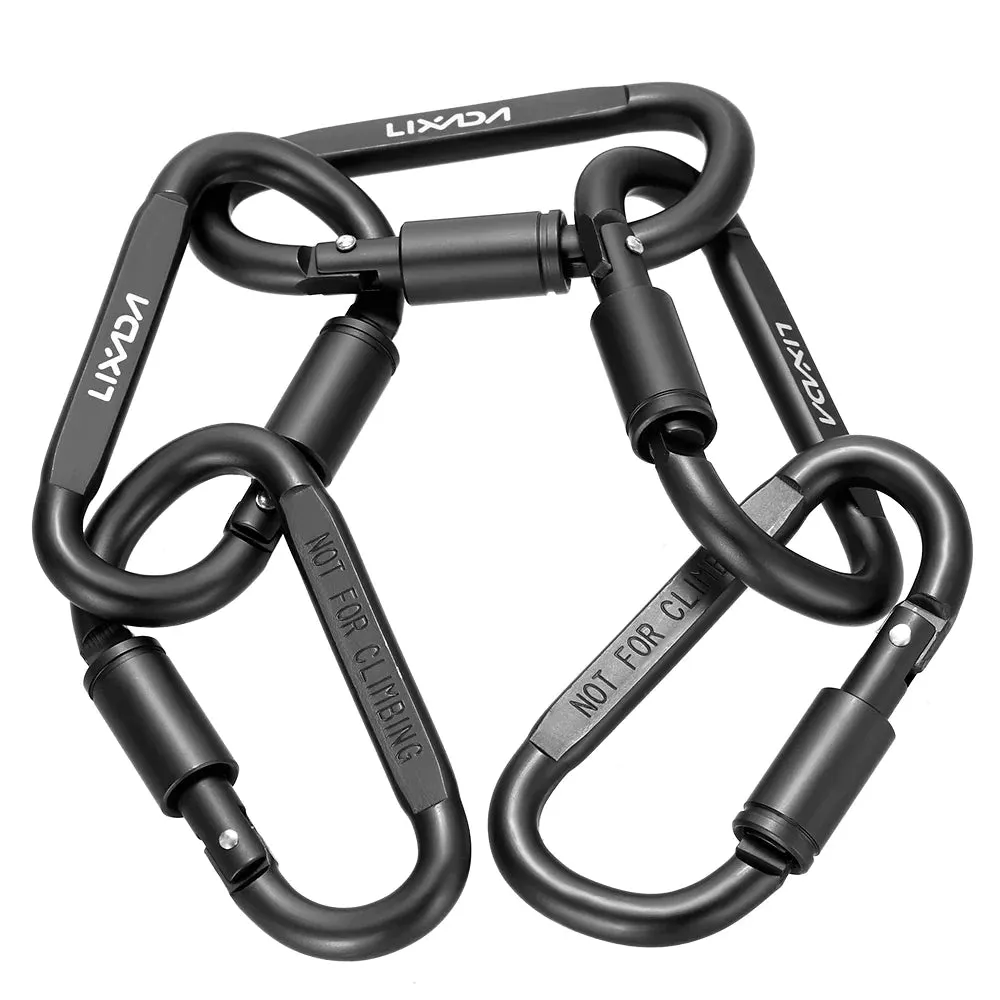 9 PCS Survival D-ring Locking Carabiner Clip Set Screw Lock Hanging Hook Buckle Karabiner Camping Climbing Equipment