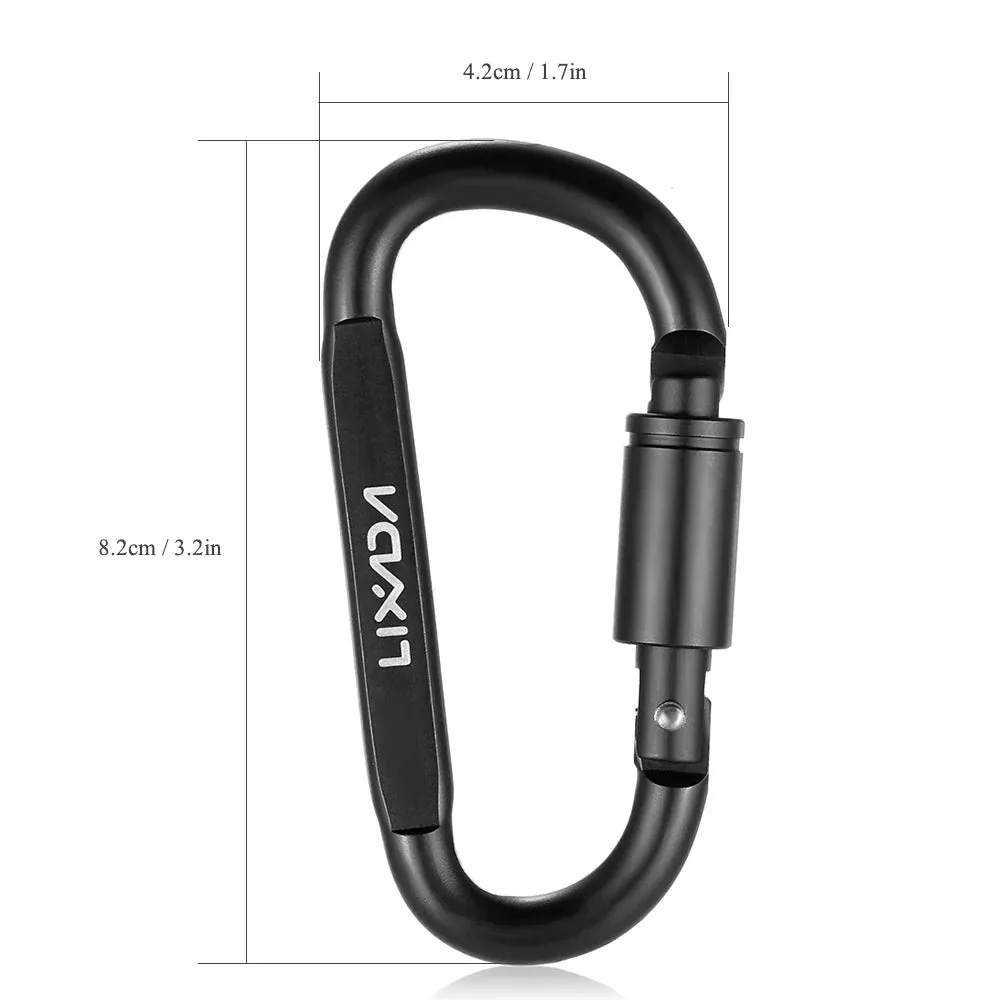 9 PCS Survival D-ring Locking Carabiner Clip Set Screw Lock Hanging Hook Buckle Karabiner Camping Climbing Equipment