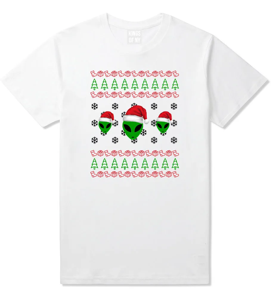 Alien Ugly Christmas Mens T-Shirt