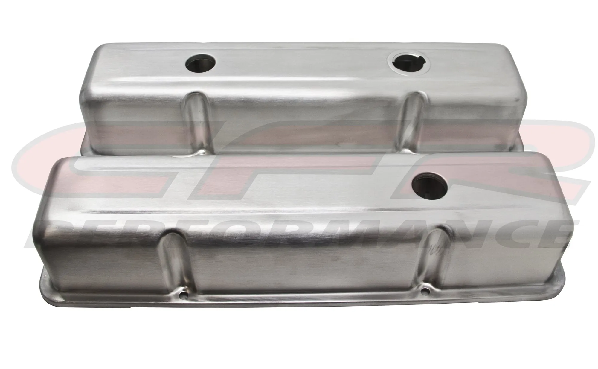 ALUMINUM STAMPED OE STYLE TALL VALVE COVERS CHEVY SB 283-400 - RAW