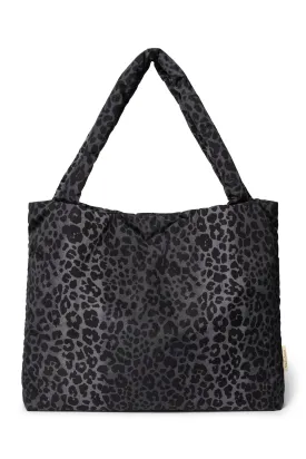 Antra Stylish Leopard Print Puffy Mom Bag - Spacious and Trendy Diaper Tote for Stylish Moms