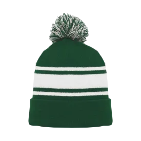 Athletic Knit (AK) A1830Y-260 Youth Dark Green/White Hockey Toque/Beanie