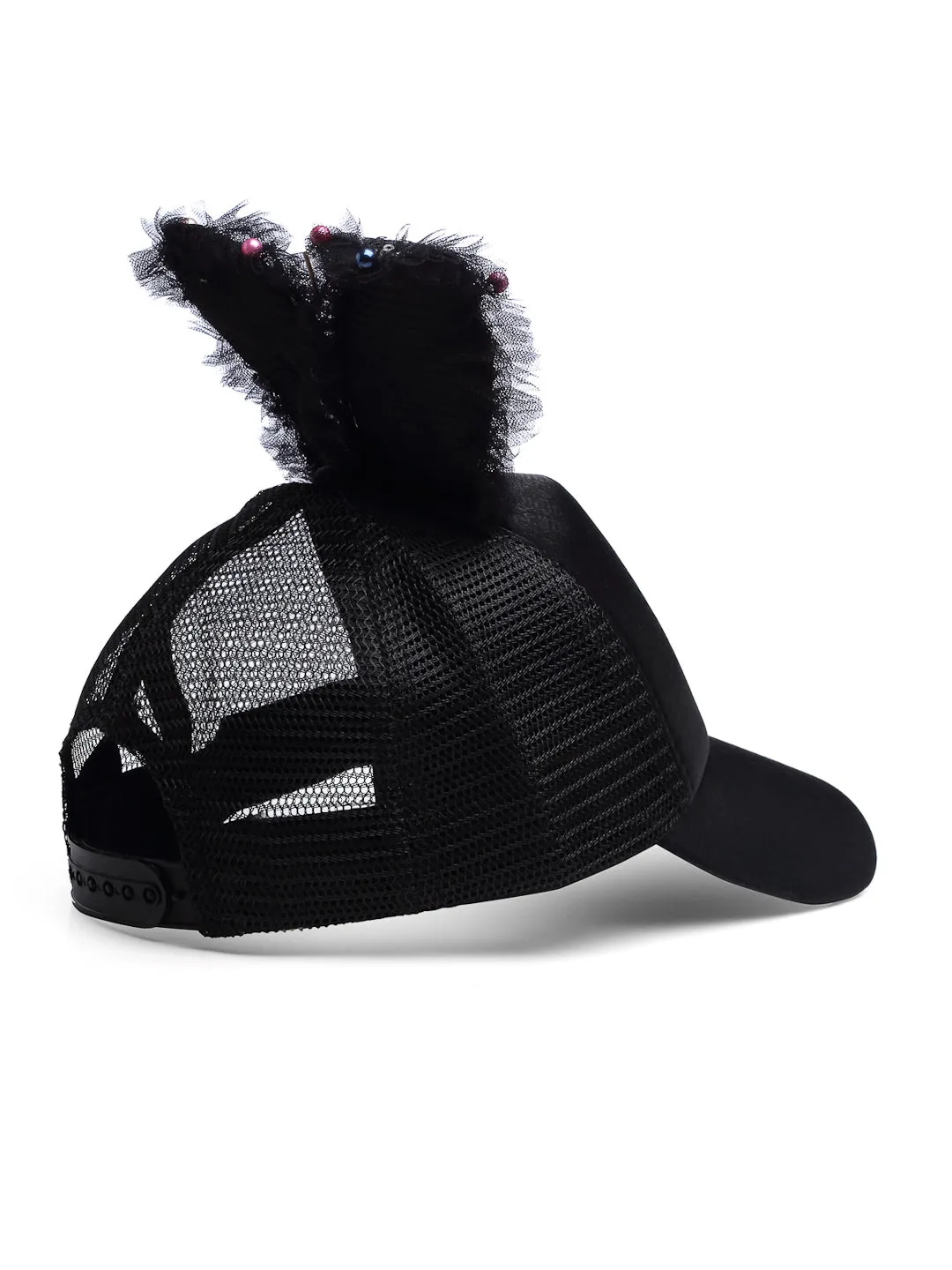 Babymoon Rabbit Ears Summer Cap Hat - Black