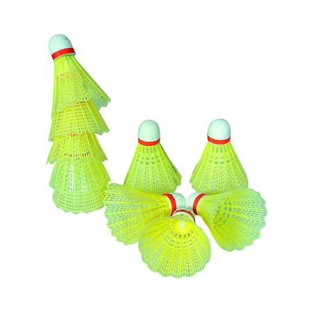 Badminton Plastic Shuttlecock, Pack of 10 (Yellow) | Best For Indoor-Outdoor Training/Practice Badminton