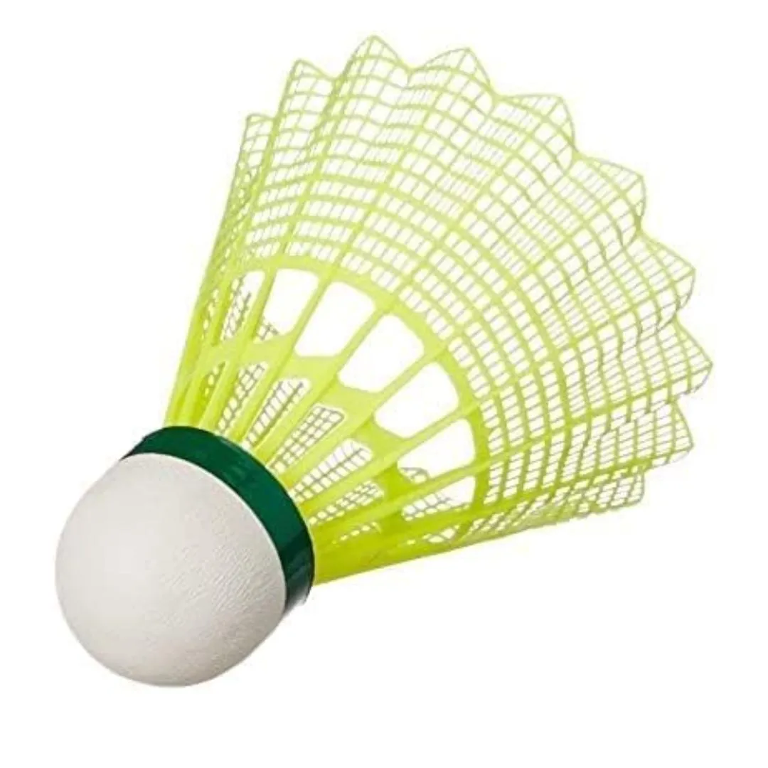 Badminton Plastic Shuttlecock, Pack of 10 (Yellow) | Best For Indoor-Outdoor Training/Practice Badminton