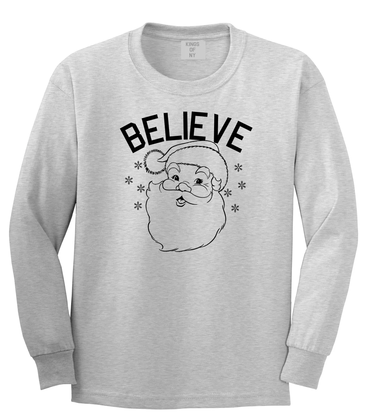 Believe In Santa Christmas Mens Long Sleeve T-Shirt