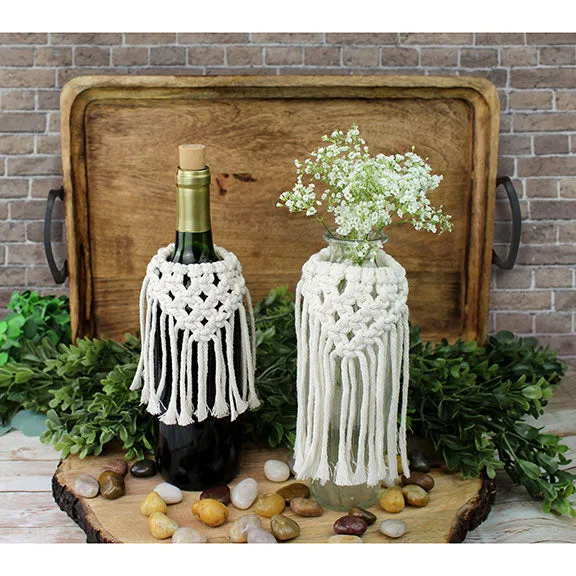 Bohemian Macrame Bottle Cover Party Wedding Decoration