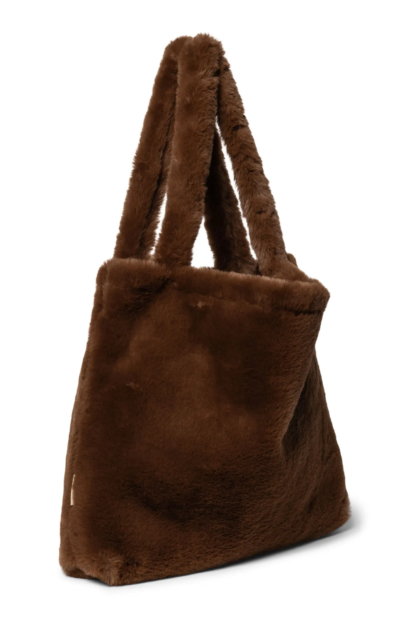 Brown Faux Fur Mom Bag