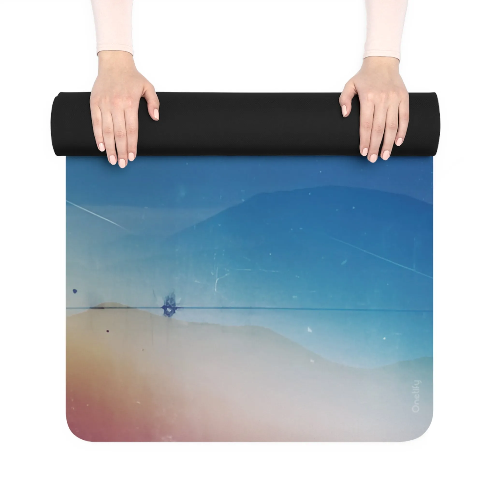 Calm Alpine Horizon Yoga Mat