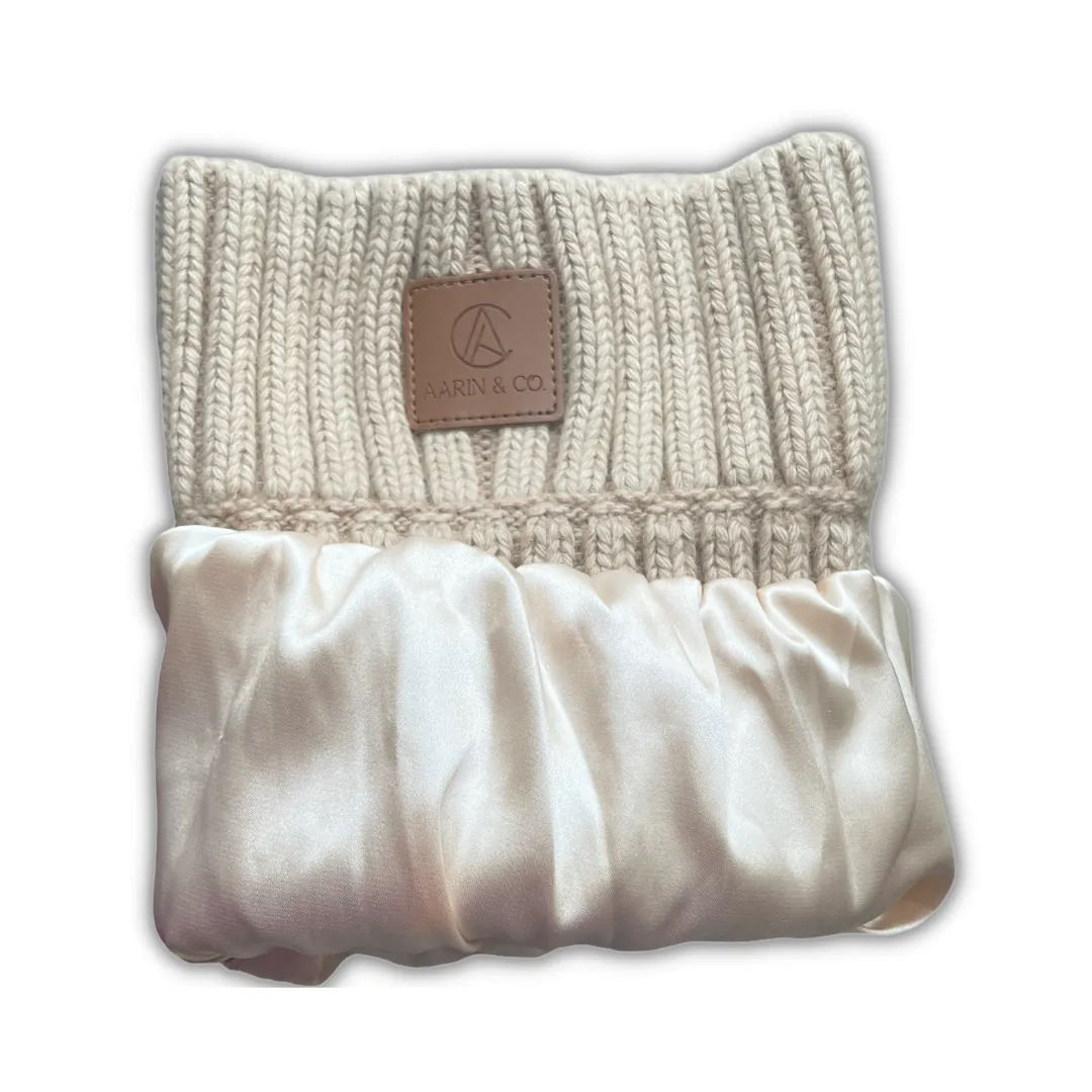 Cashew Ribbed Knit Beanie