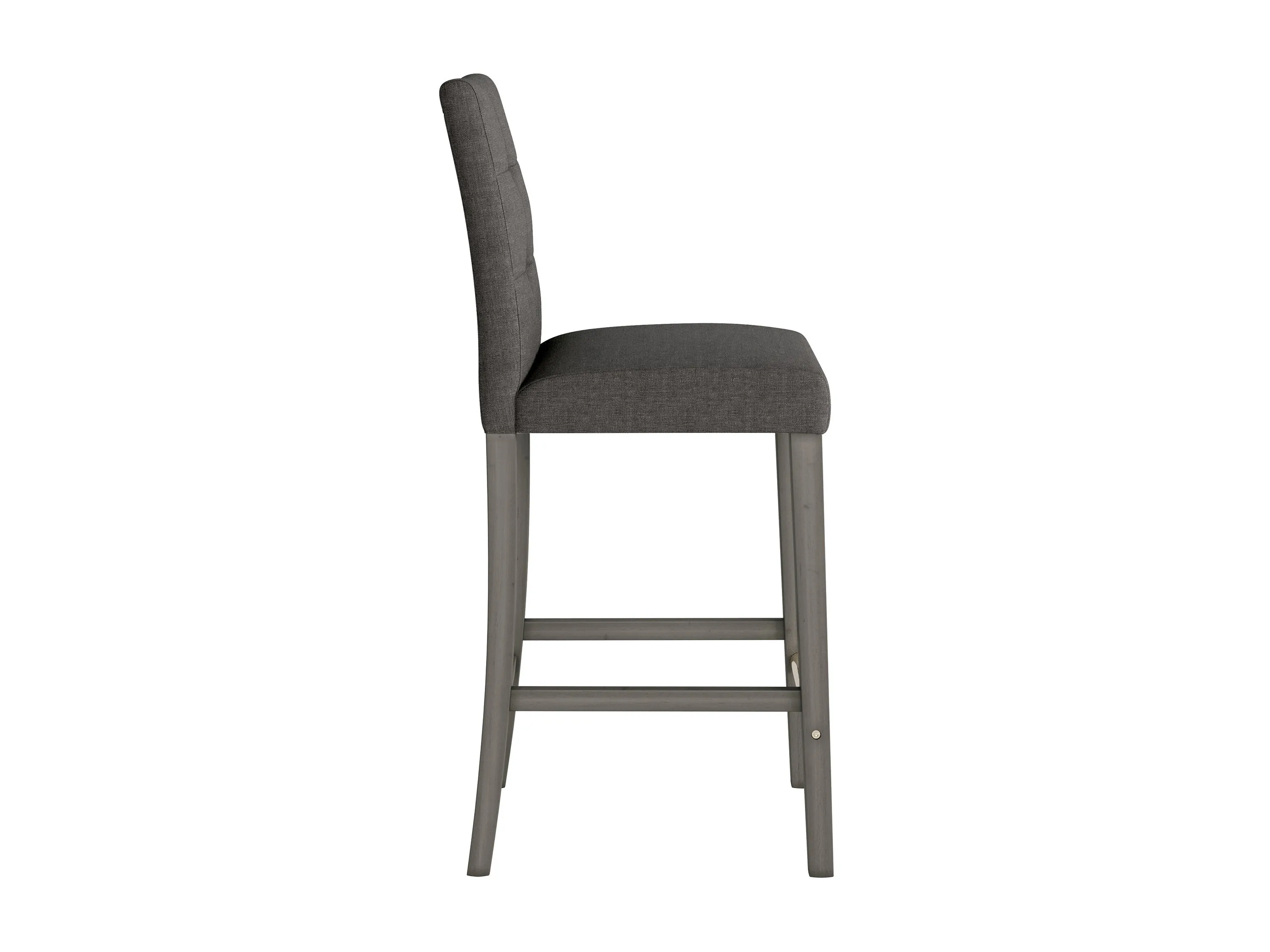 Charcoal Brown Fabric Bar Height Stool