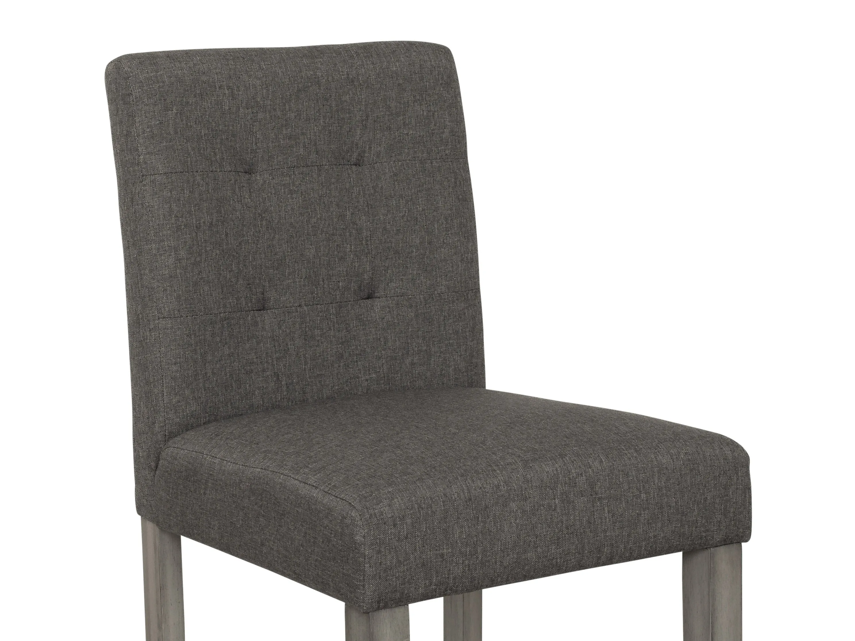 Charcoal Brown Fabric Bar Height Stool