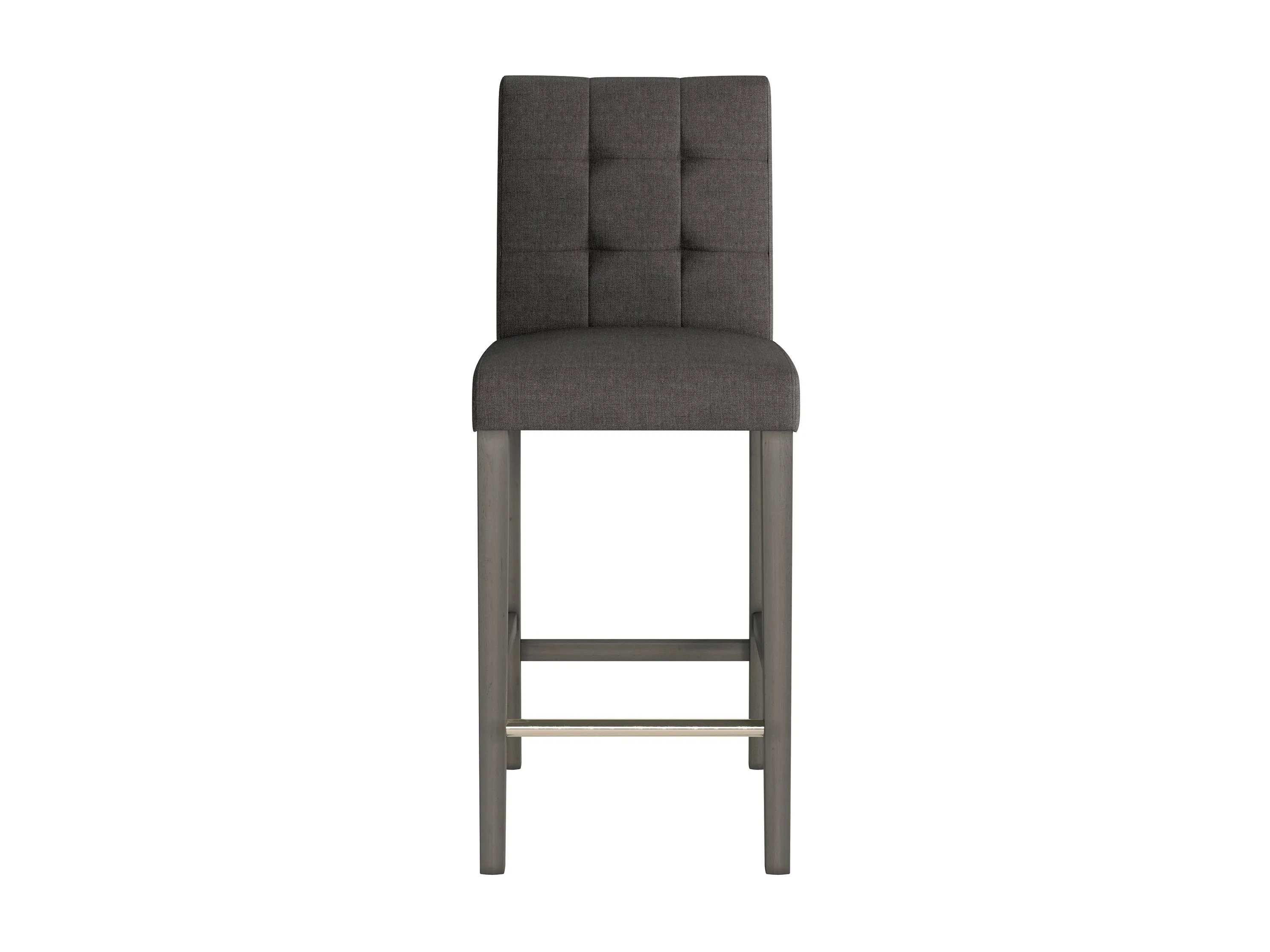 Charcoal Brown Fabric Bar Height Stool