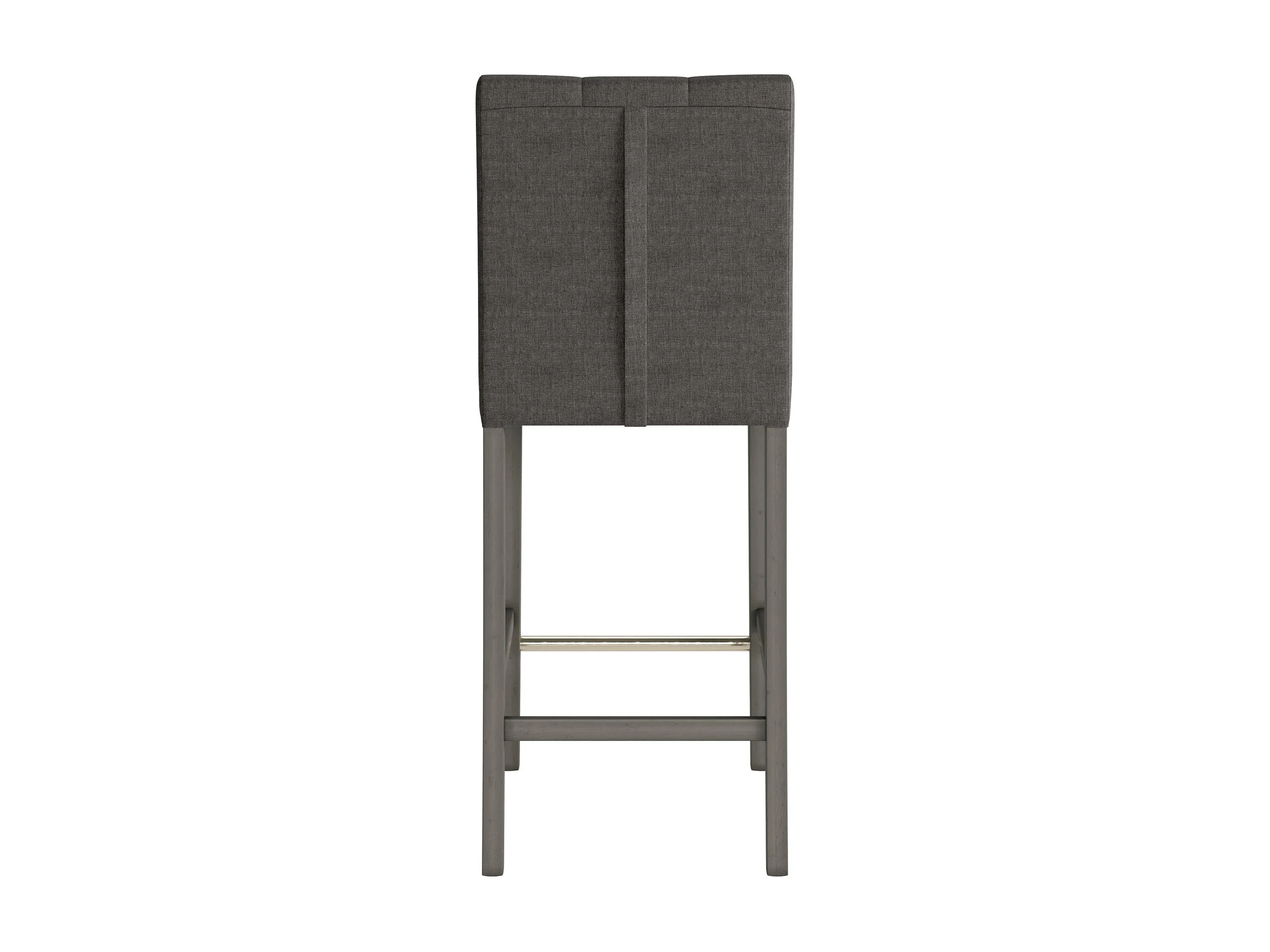 Charcoal Brown Fabric Bar Height Stool