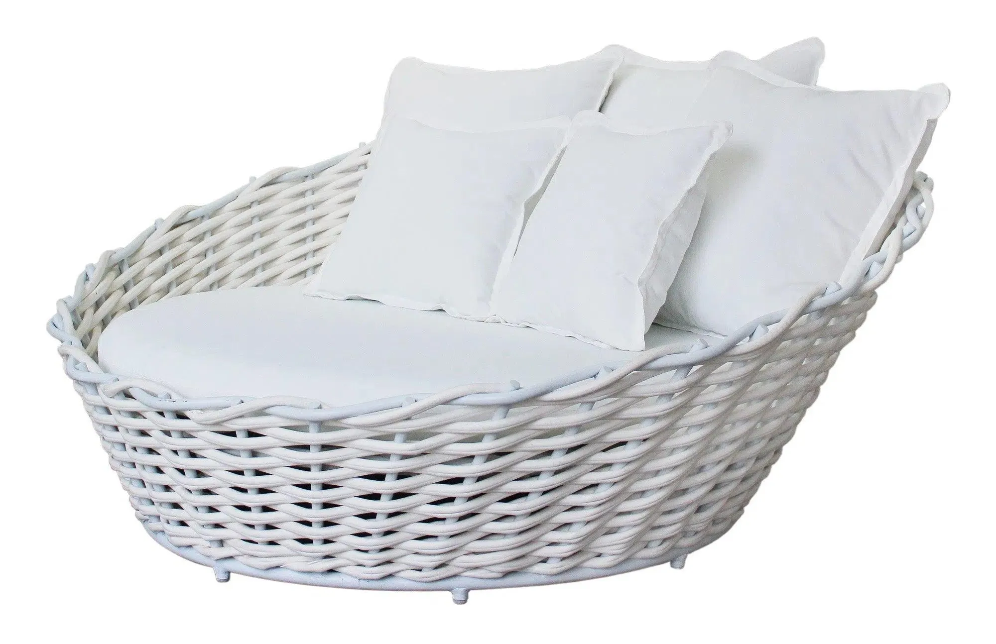 Coastal Nest Rattan Round Outdoor Daybed Lounger