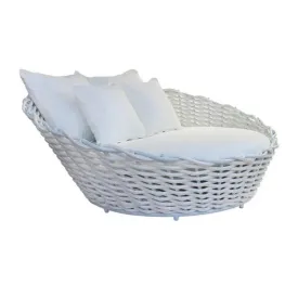 Coastal Nest Rattan Round Outdoor Daybed Lounger