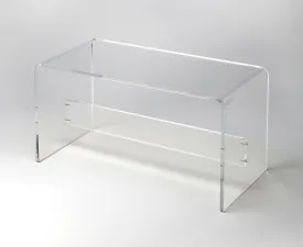 Crystal Clear Acrylic 34"W Bench in Clear  3607335