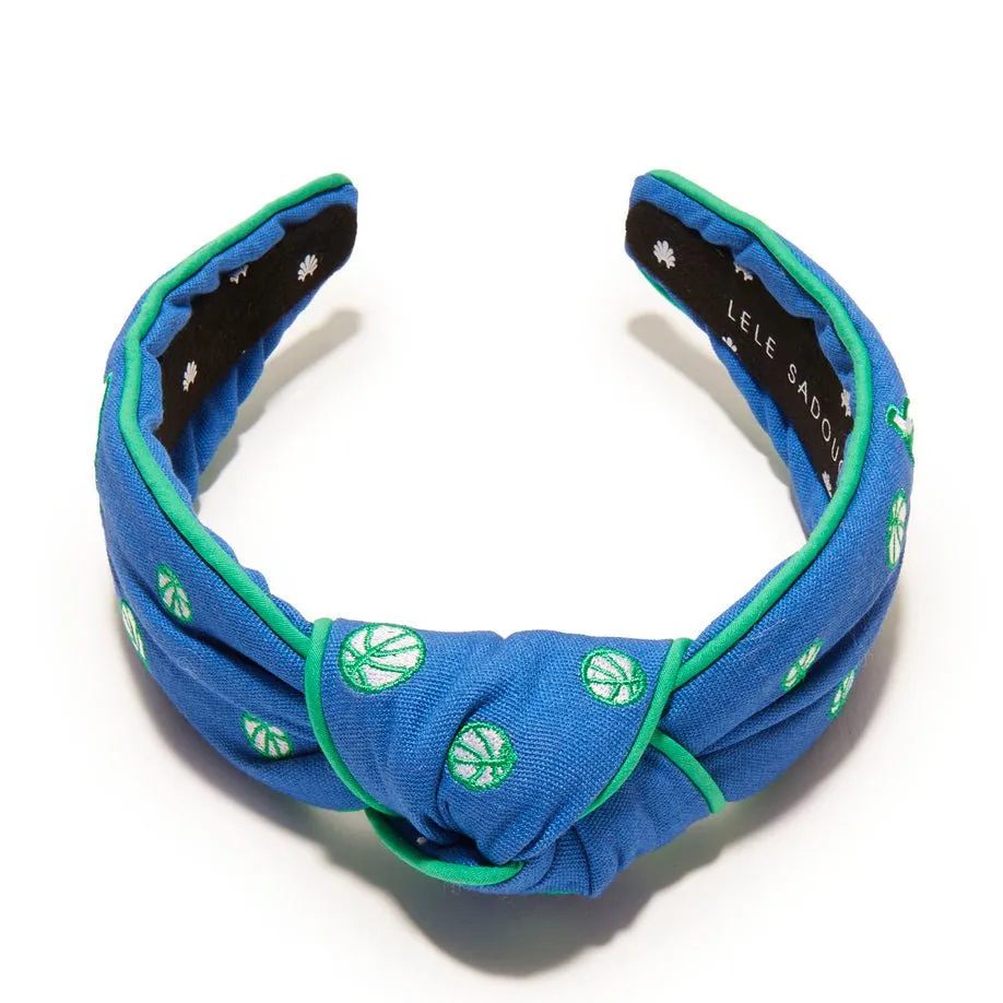 DALLAS MAVERICKS LELE SADOUGHI / NBA BLUE EMBROIDERED KNOTTED HEADBAND