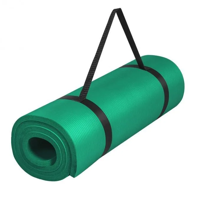 Deluxe NBR Yoga Mat Green 190x60x1.5cm