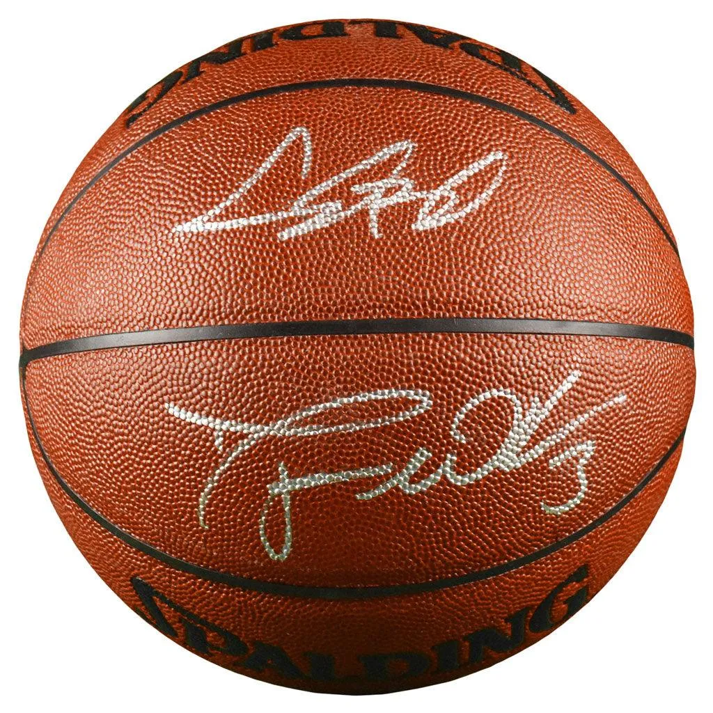 Dwayne Wade/Chris Bosh Dual-Signed NBA Indoor/Outdoor Basketball (JSA)