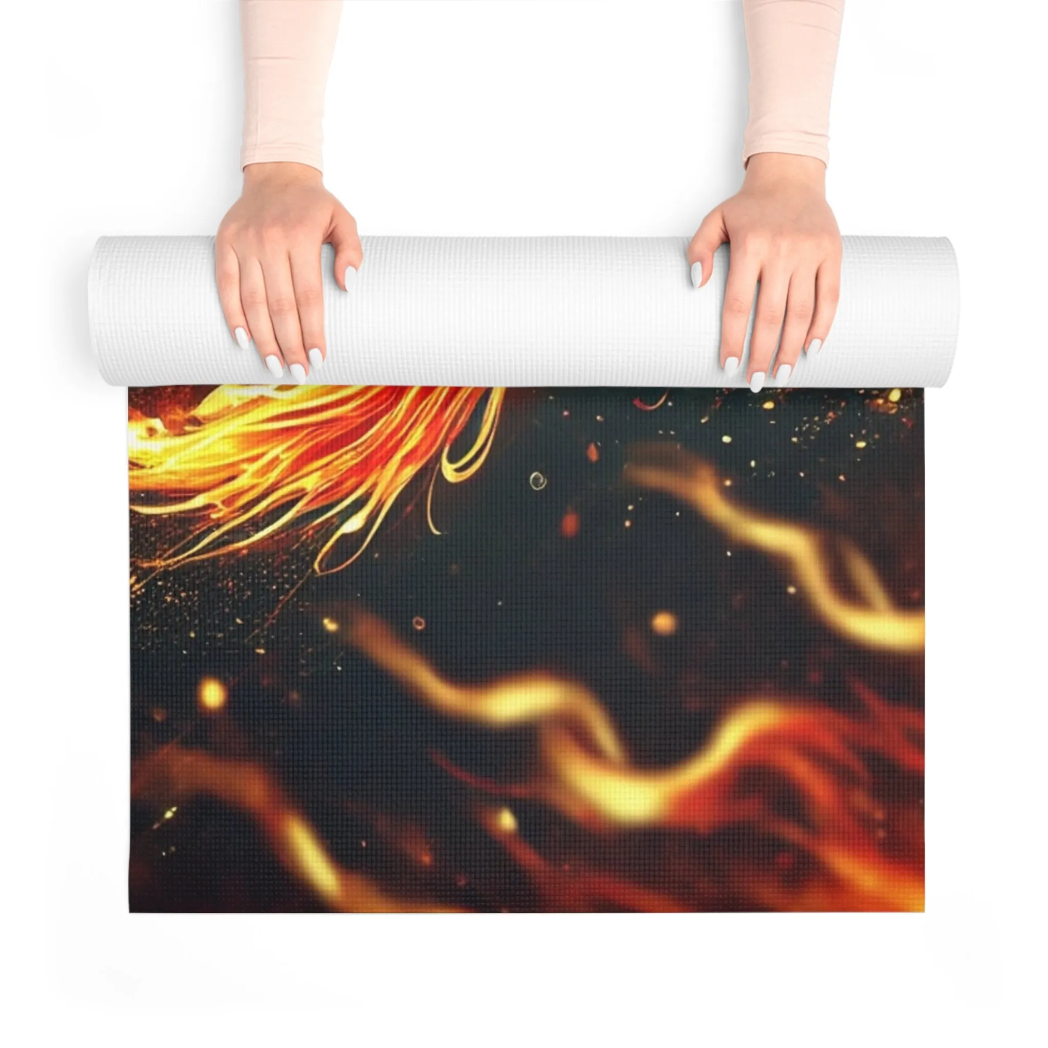 Fiery Aries Mermaid Foam Yoga Mat