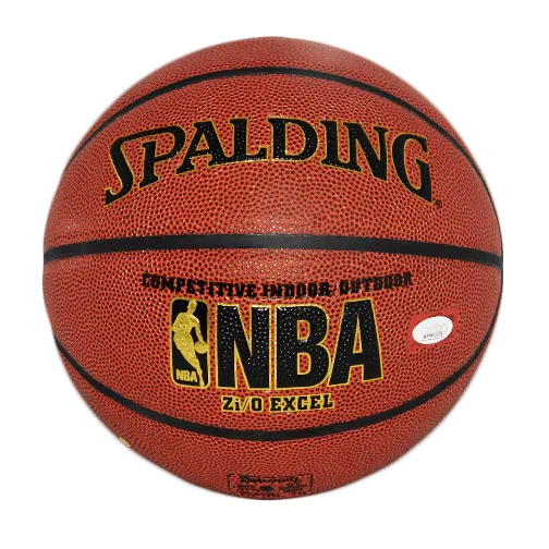 George Gervin Signed Iceman Inscription Spalding NBA Basketball (JSA)