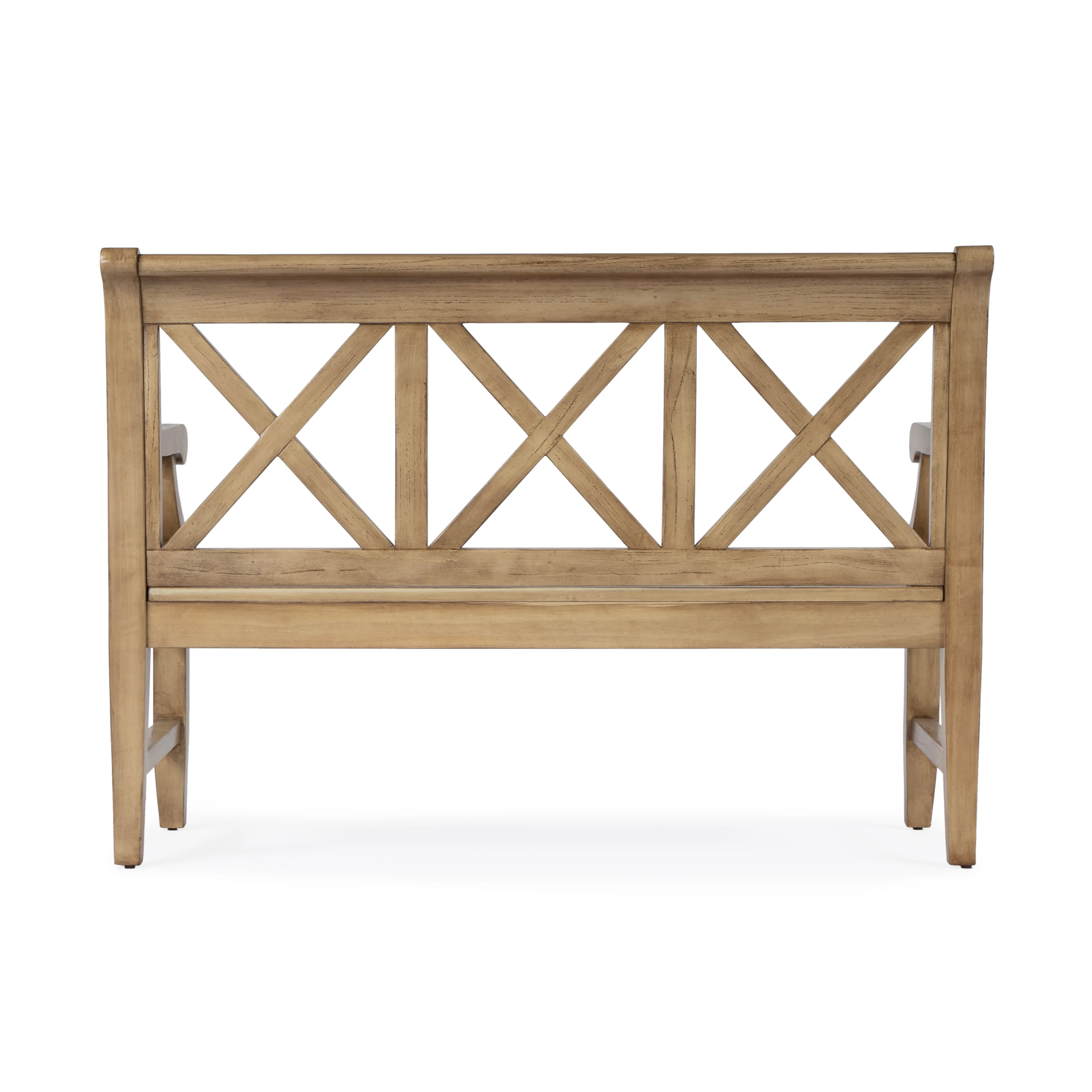 Gerrit Wooden 44"W Bench in Beige  5048424