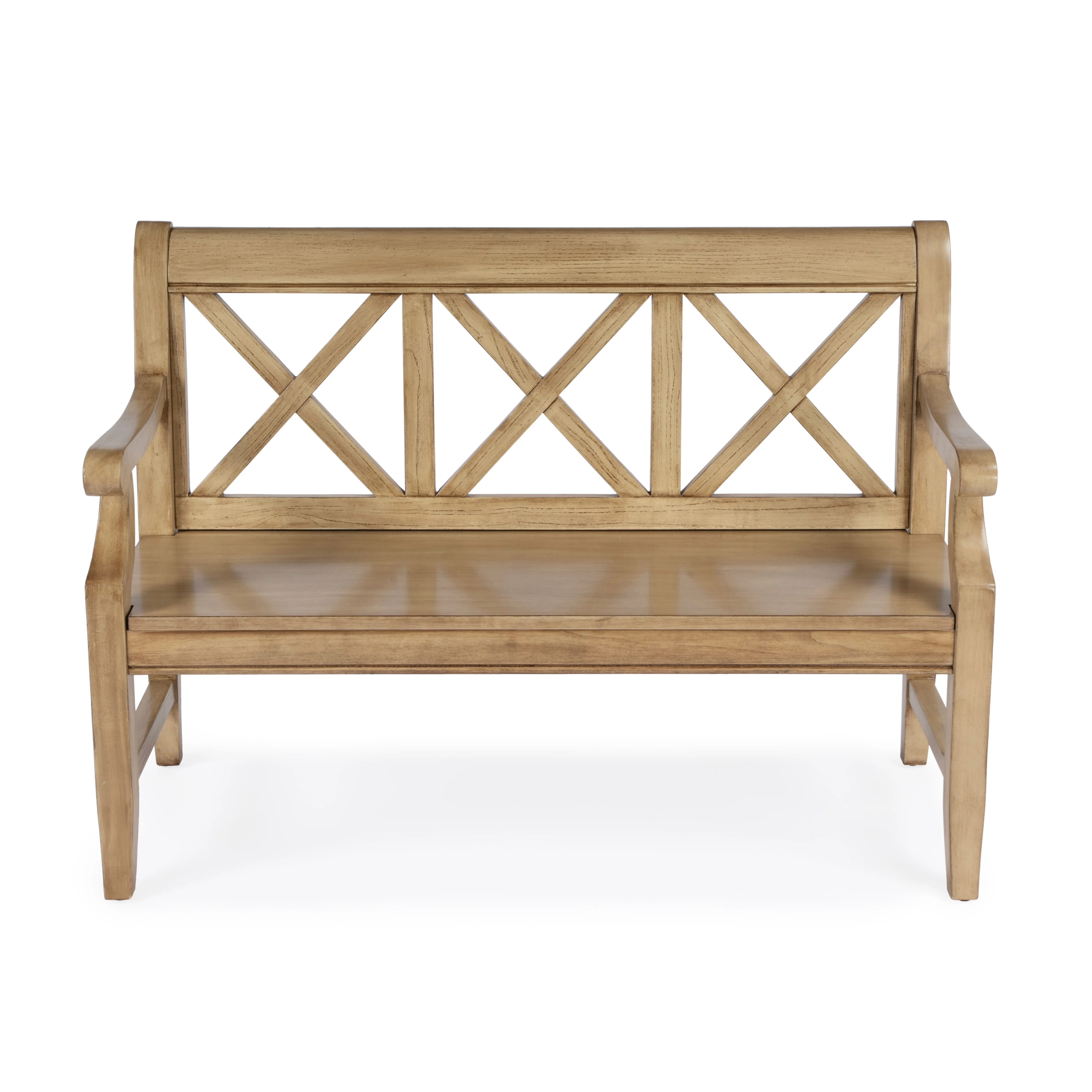 Gerrit Wooden 44"W Bench in Beige  5048424