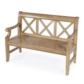 Gerrit Wooden 44"W Bench in Beige  5048424