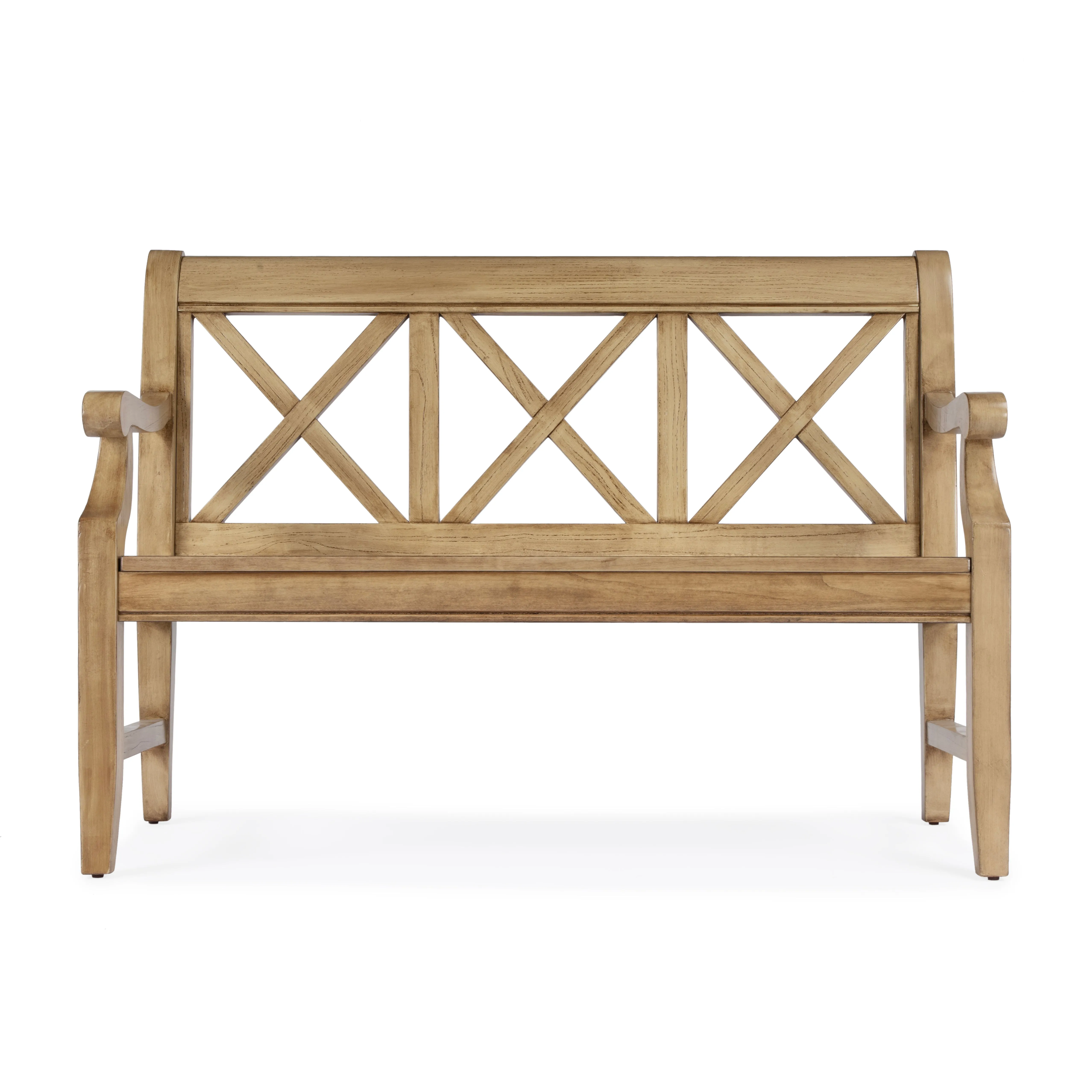 Gerrit Wooden 44"W Bench in Beige  5048424