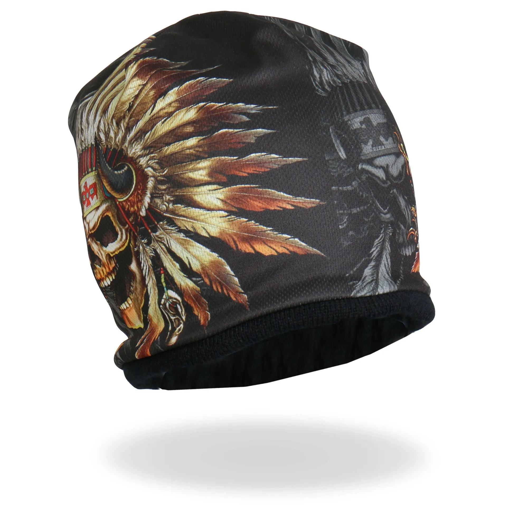 Hot Leathers KHC1024 Sublimated Indian Skull Beanie