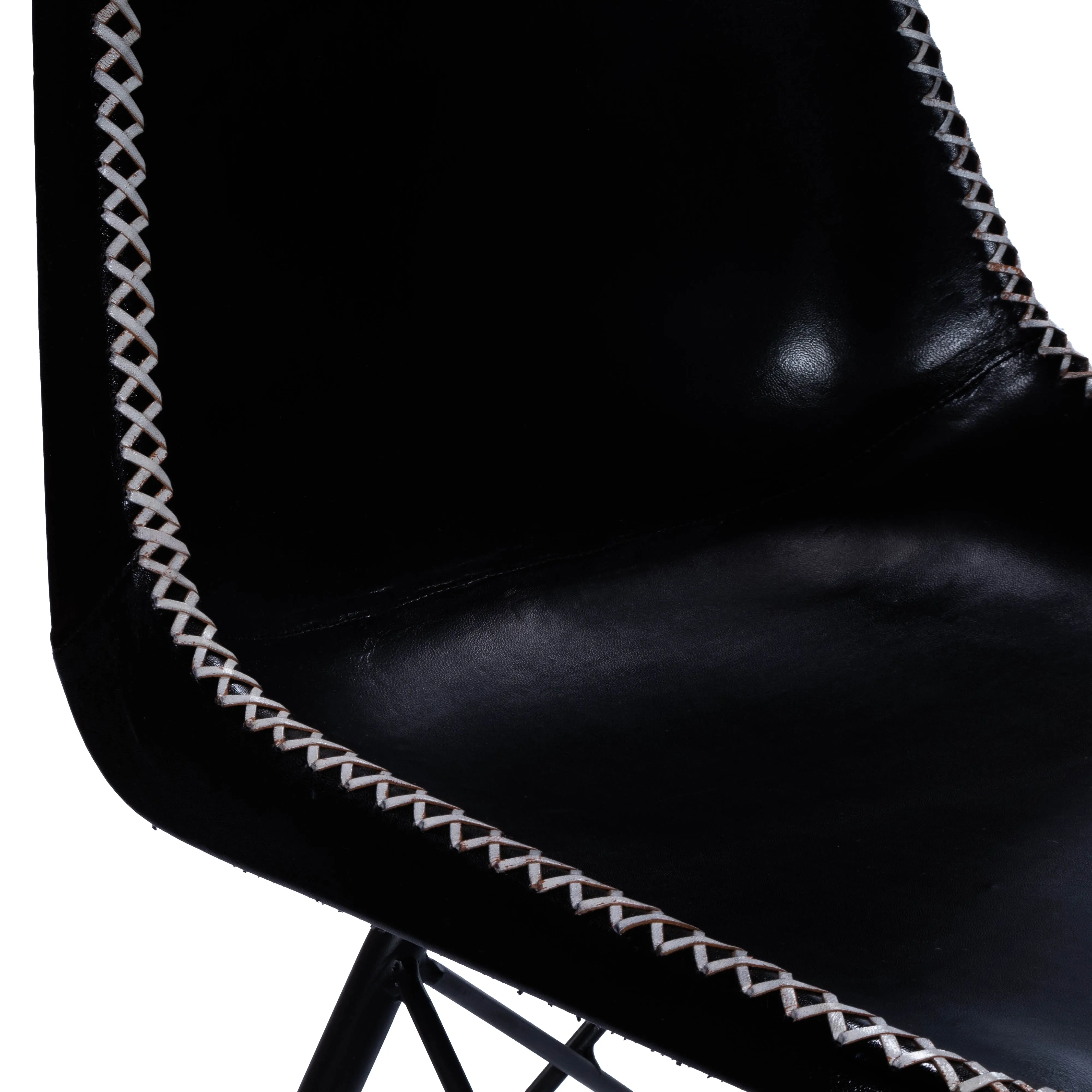 Inland Leather Side Chair in Black  3673034