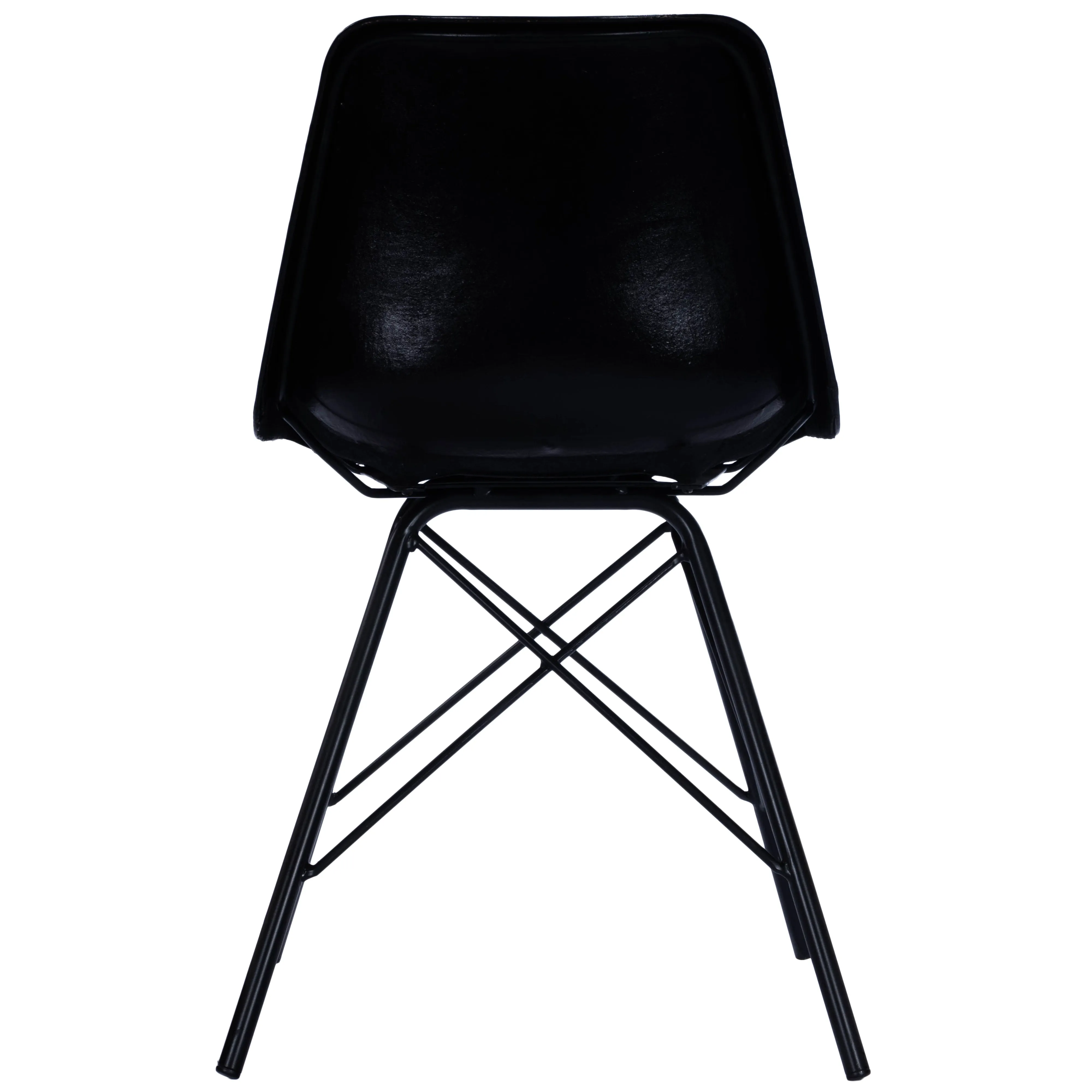 Inland Leather Side Chair in Black  3673034