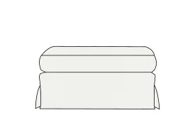 Kate | Bench Footstool Extra Loose Cover | Capri Linen