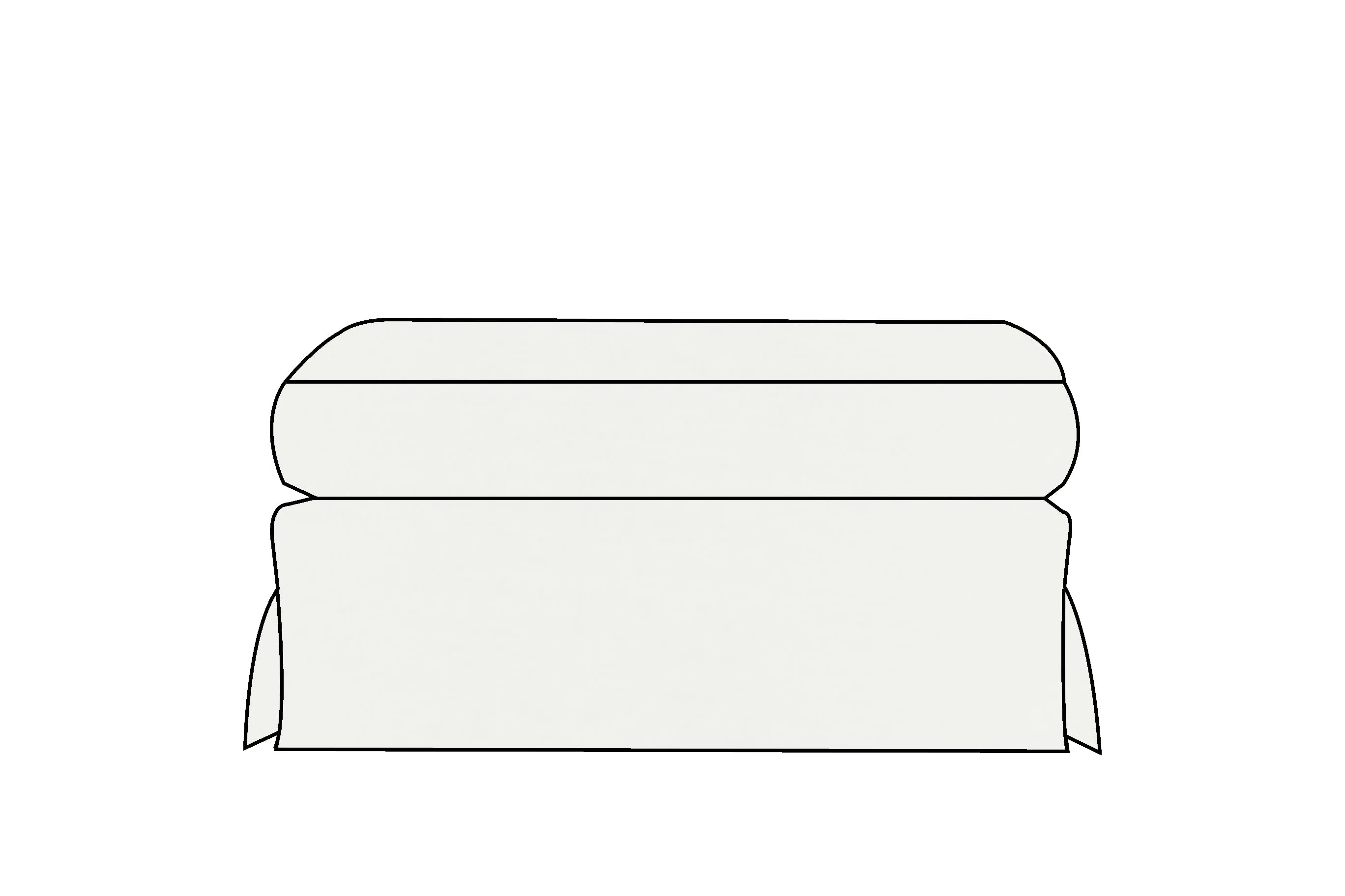 Kate | Bench Footstool Extra Loose Cover | Capri Linen