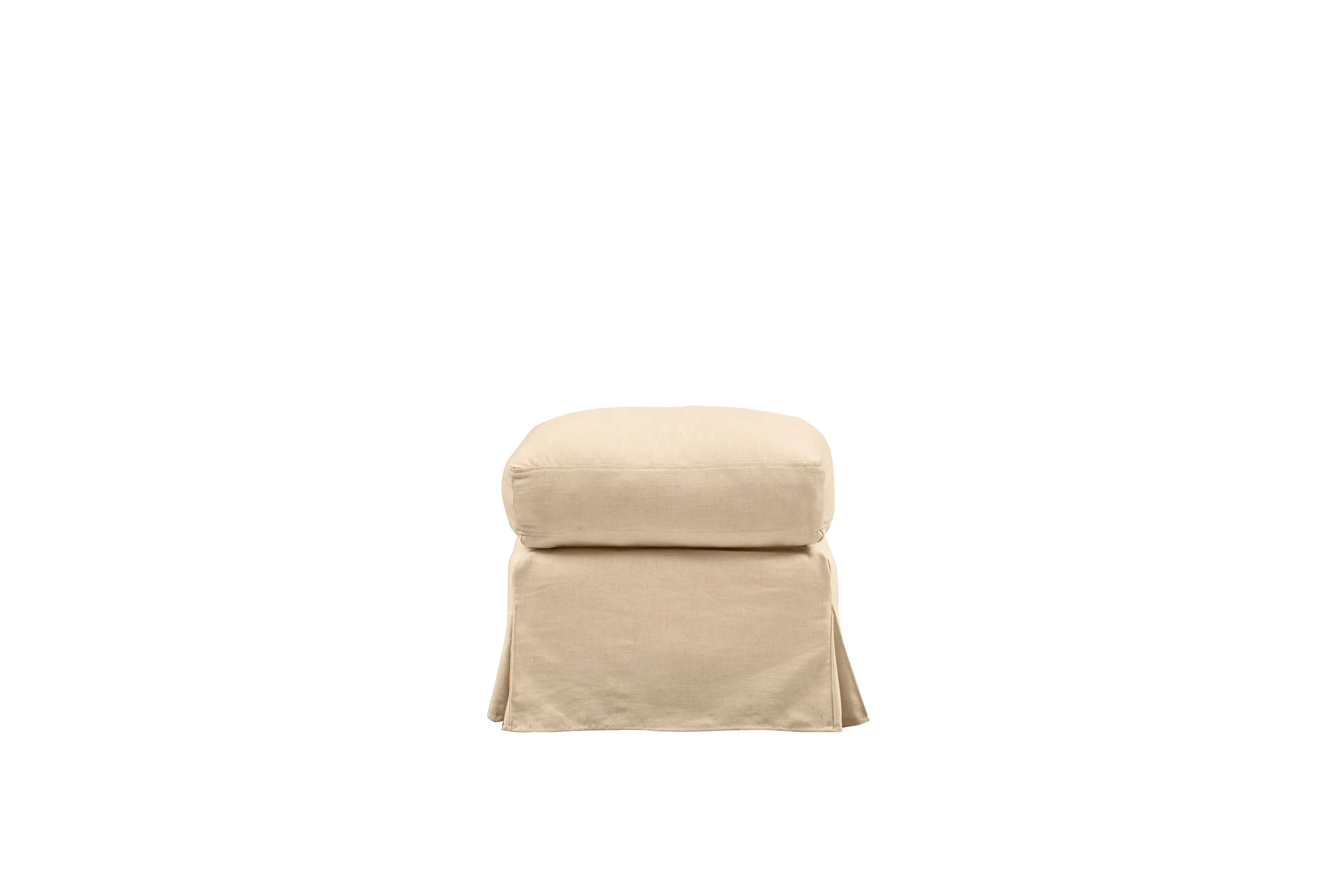 Kate | Footstool Extra Loose Cover | Capri Natural