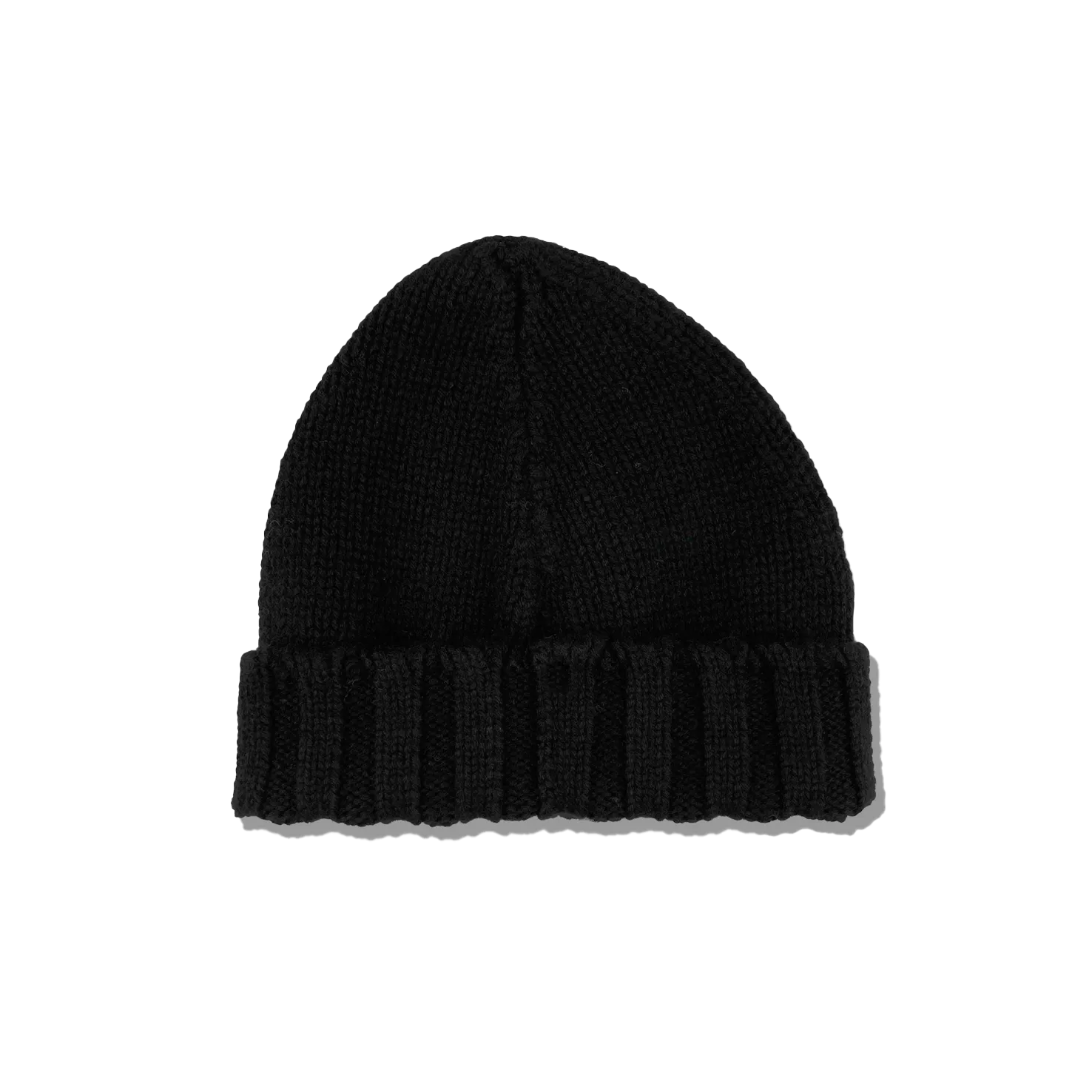 Knitted Pure Cashmere Beanie in Jet Black