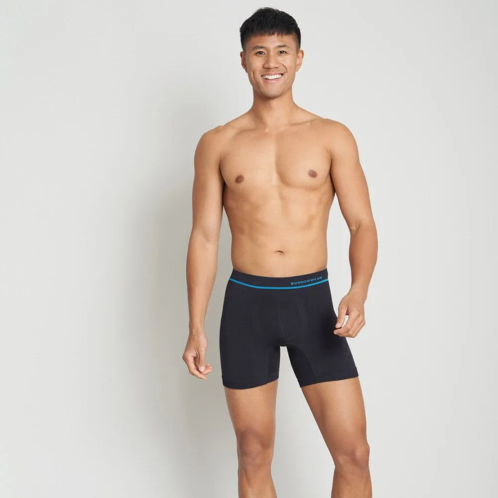 Men's Running Boxer Shorts - Black (Multibuy x 3)